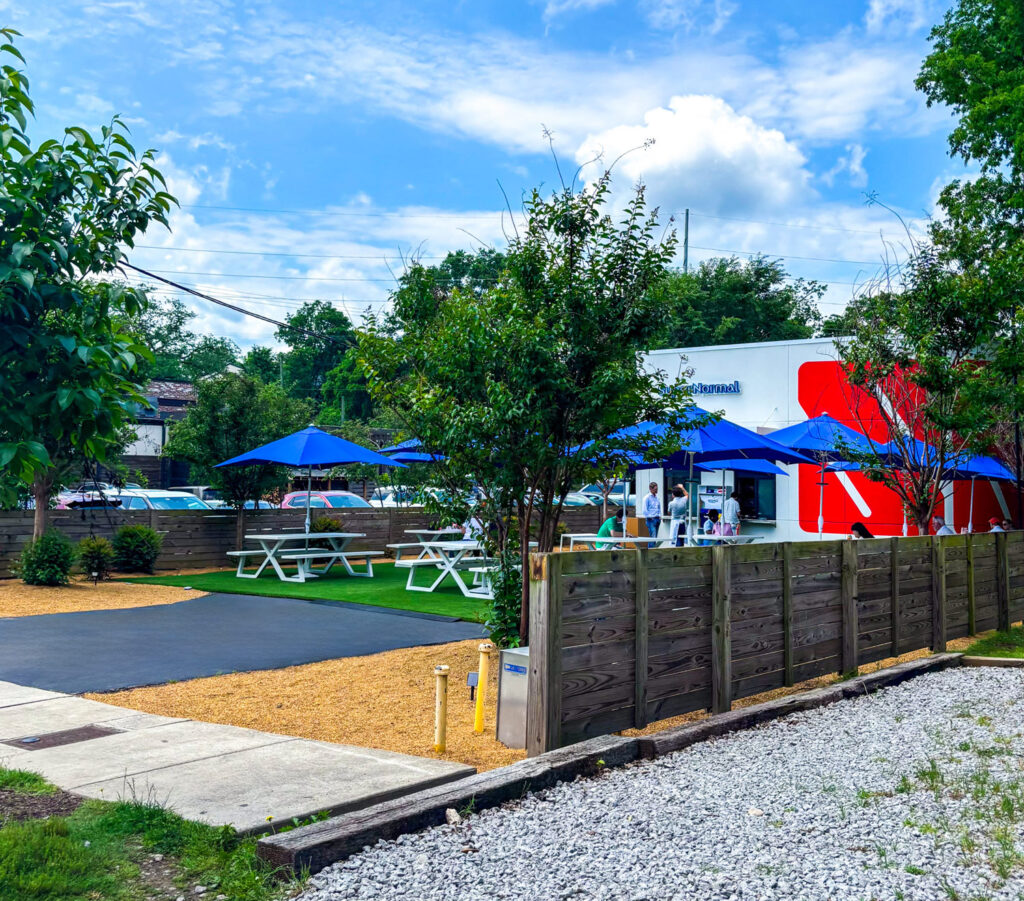 Exterior shot of SuperNormal in Sylvan Park, Nashville.