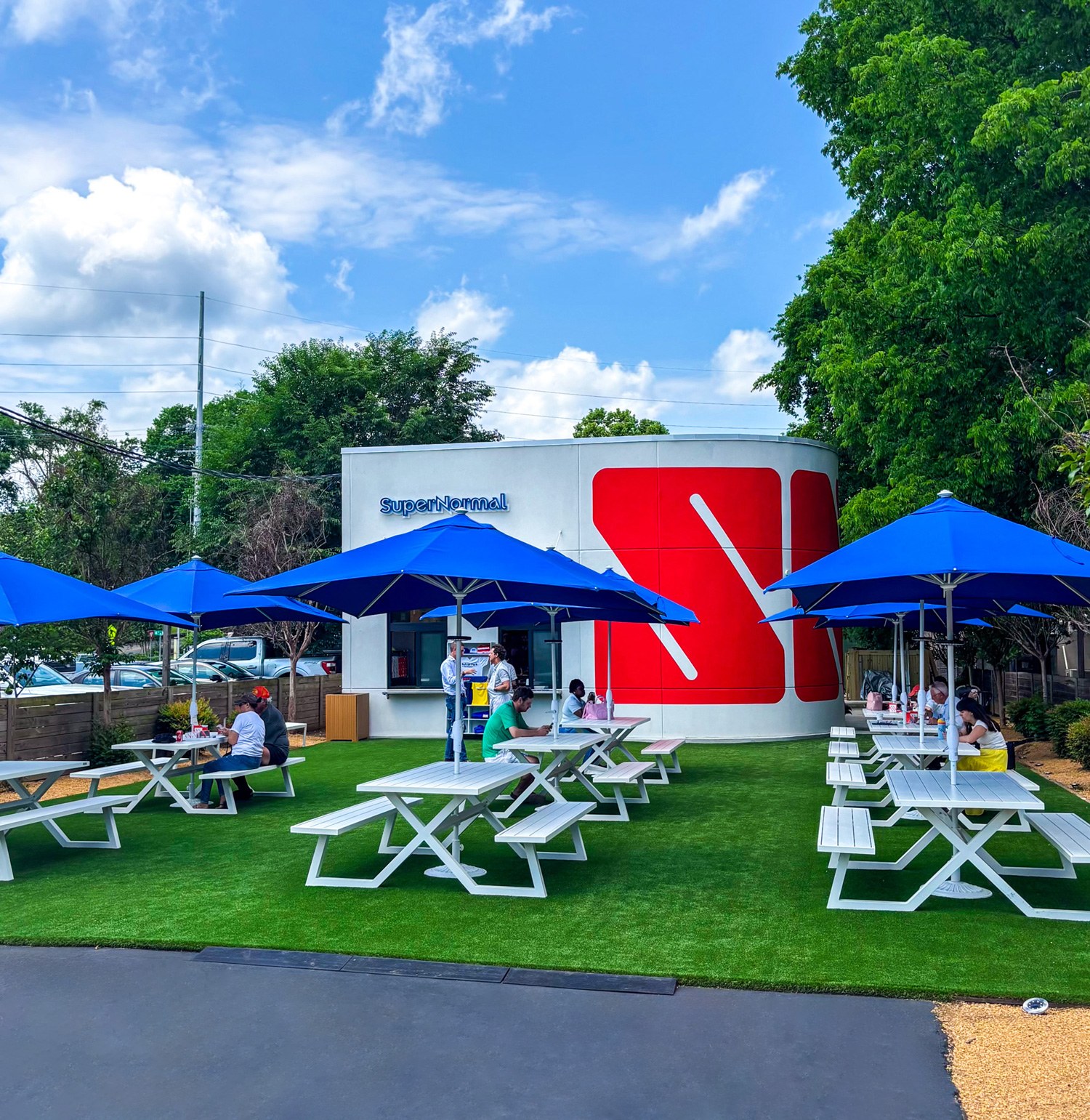 Exterior shot of SuperNormal in Sylvan Park, Nashville.