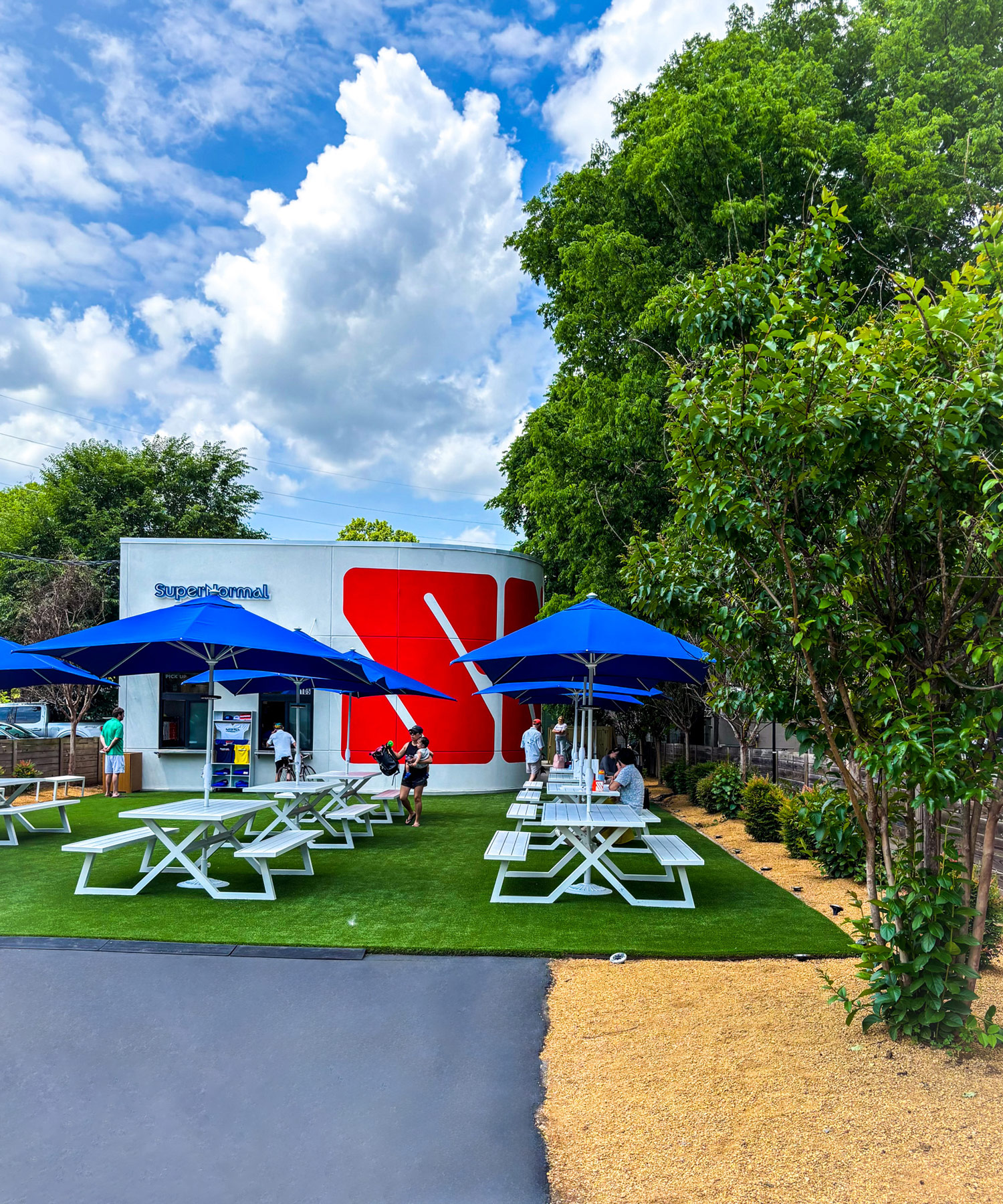 Exterior shot of SuperNormal in Sylvan Park, Nashville.