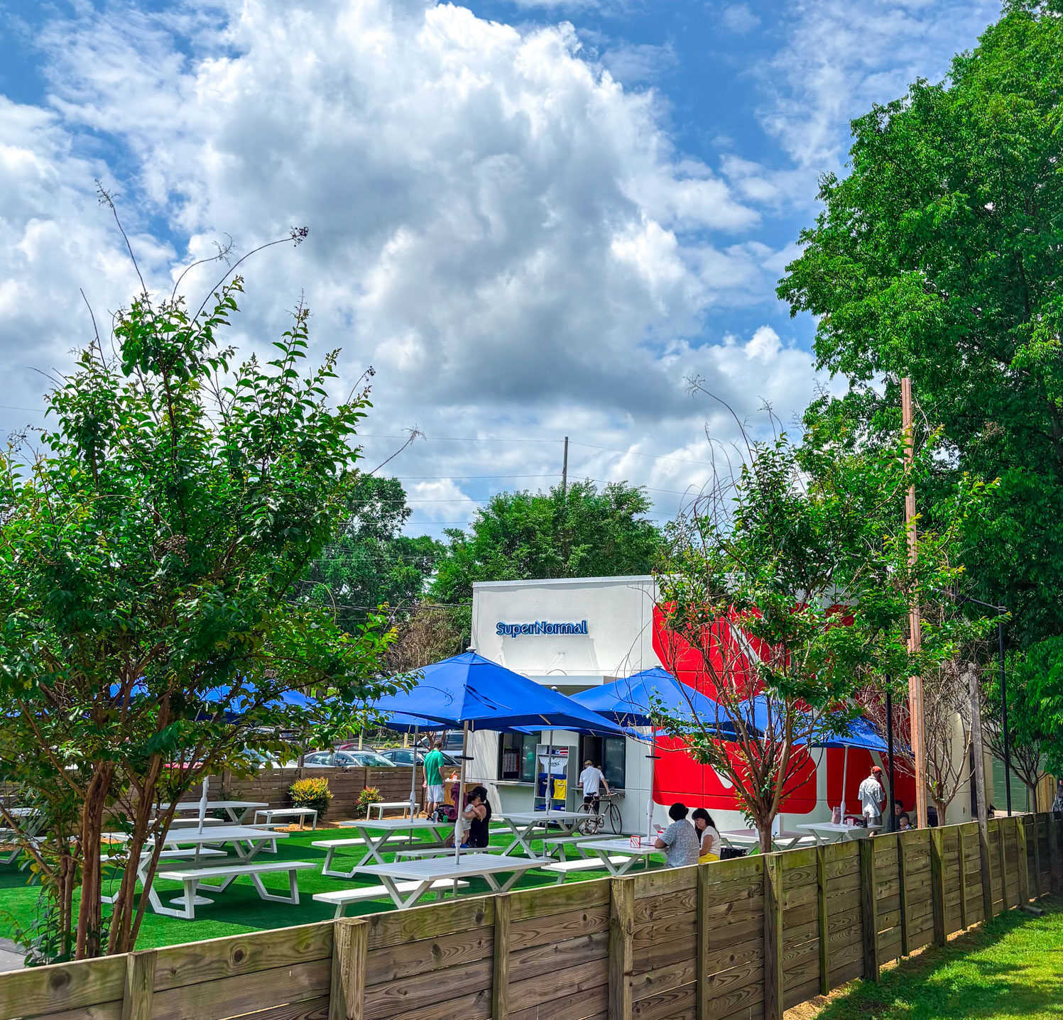 Exterior shot of SuperNormal in Sylvan Park, Nashville.