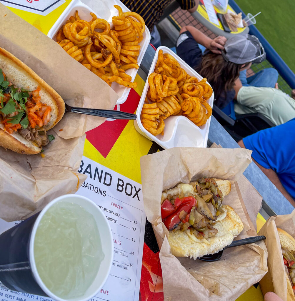 Food at the Sounds Game in Nashville.