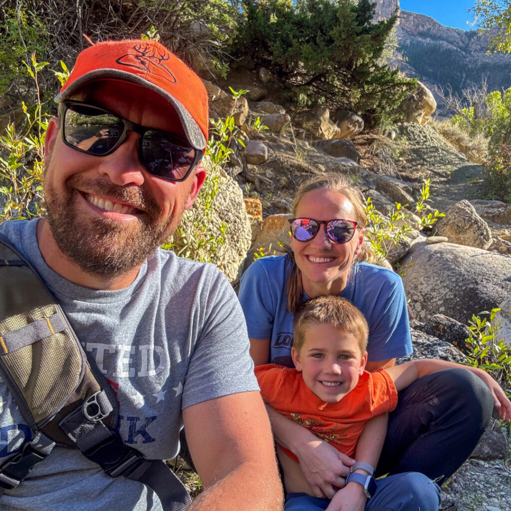 Ben Setlock enjoying a hiking trip, showcasing his love for the outdoors with his family.