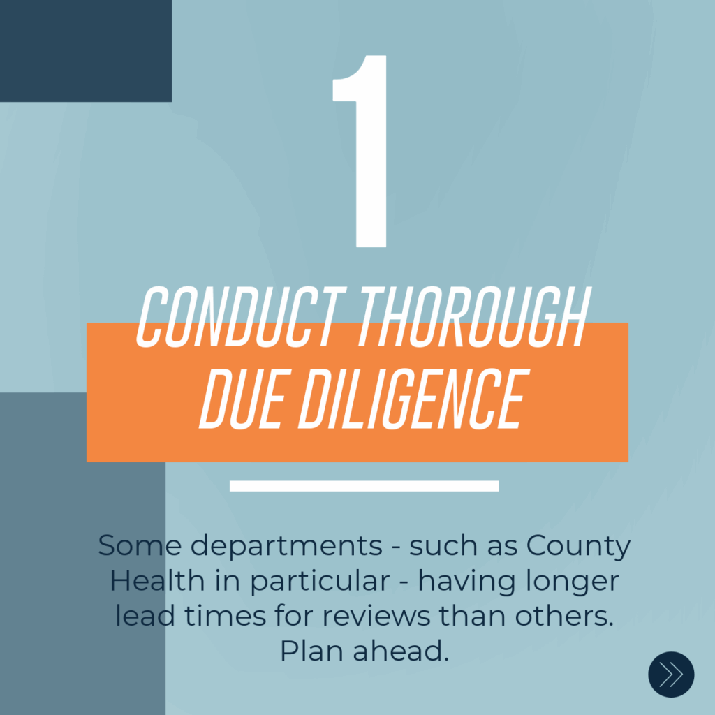 CONDUCT THOROUGH DUE DILIGENCE Nashville